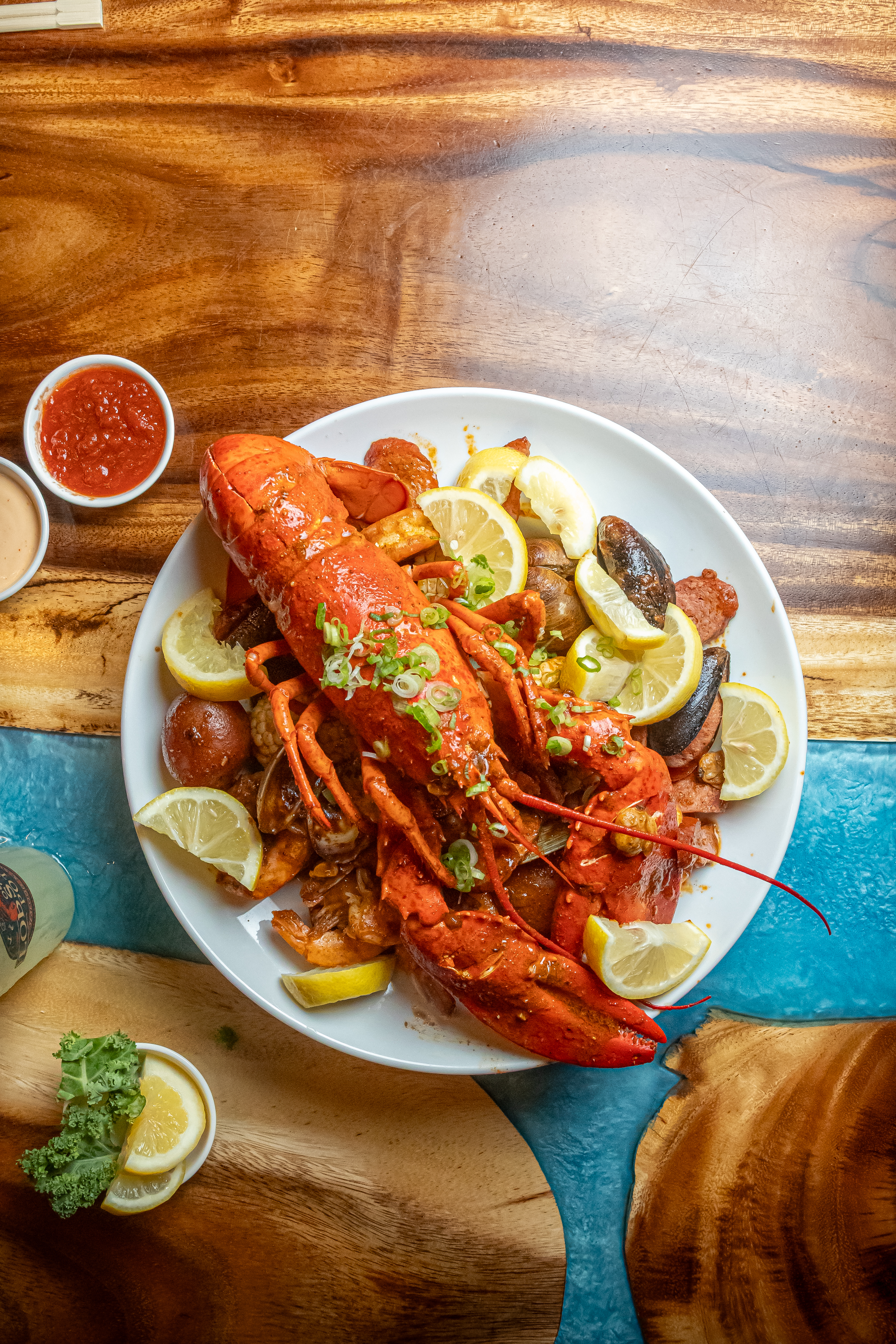 Lobster pot from above